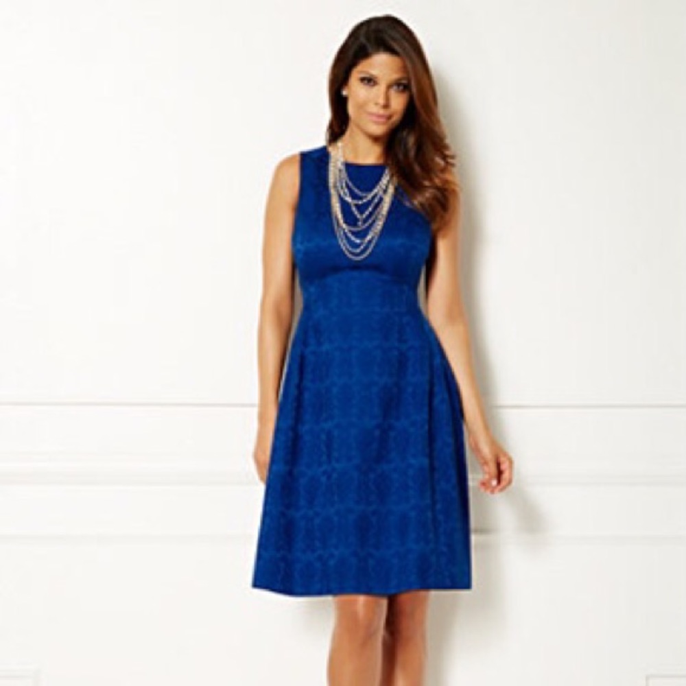 New York & Company- Maria Jacquard Dress Size 10 - Picture 1 of 5